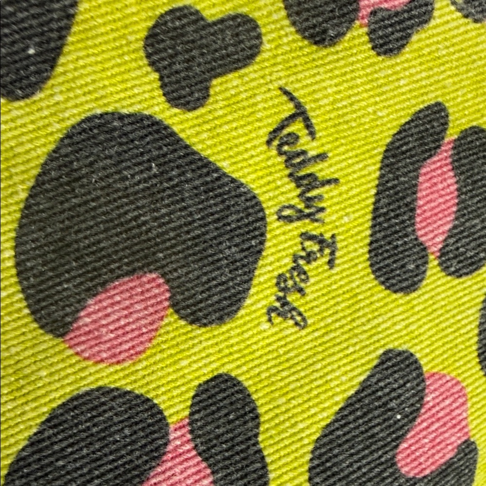 Teddy Fresh x Trixie Mattel Yellow-Green Leopard Print 100% Cotton Denim Pant - Picture 7 of 7